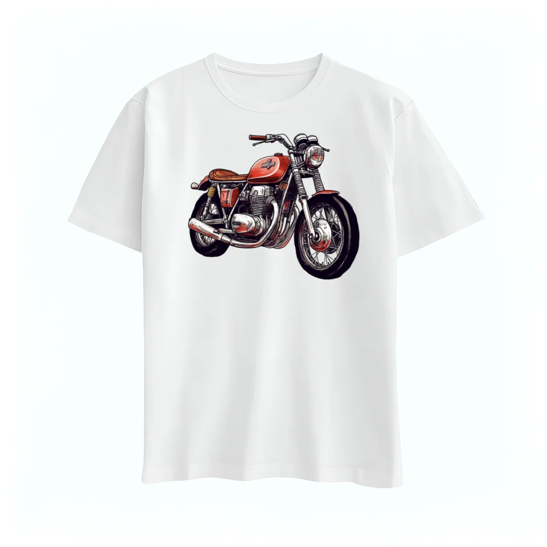 Retro Biker Spirit Premium T-shirt %100 Pamuk Yarım Oversize
