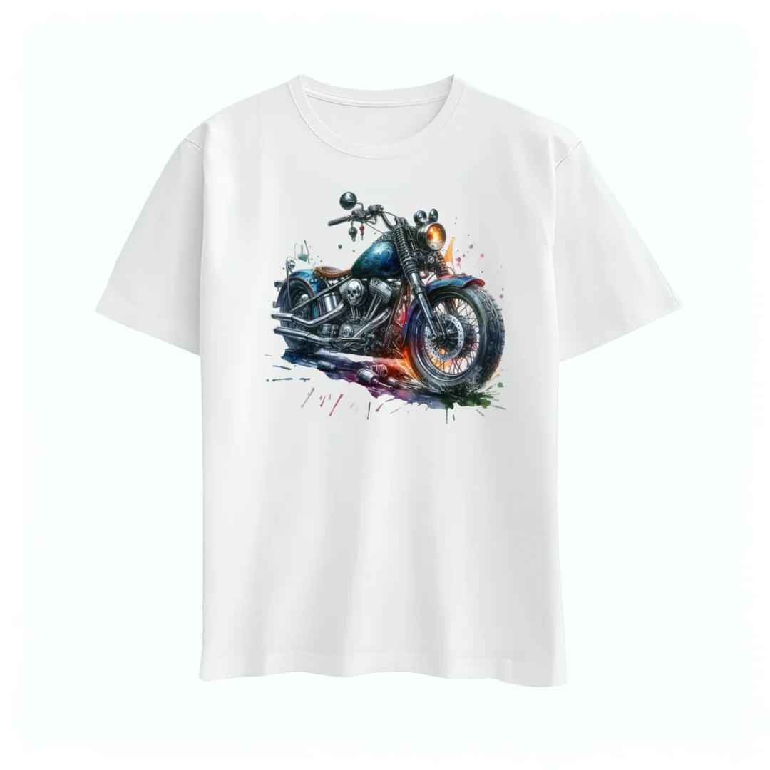 Retro Cruiser Road Trip T-shirt %100 Pamuk Yarım Oversize