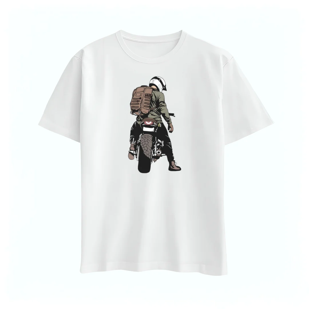 Moto-Explorer Adventure T-shirt %100 Pamuk Yarım Oversize