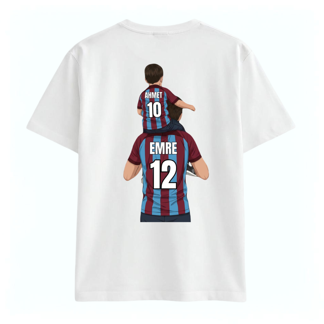 Trabzonspor Taraftar T-shirt %100 Pamuk Yarım Oversize