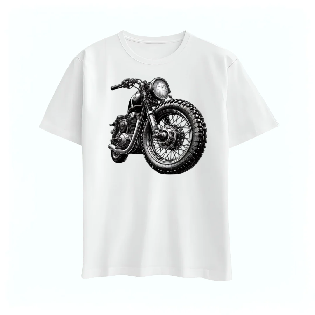 Mechanical Soul Monochrome T-shirt %100 Pamuk Yarım Oversize